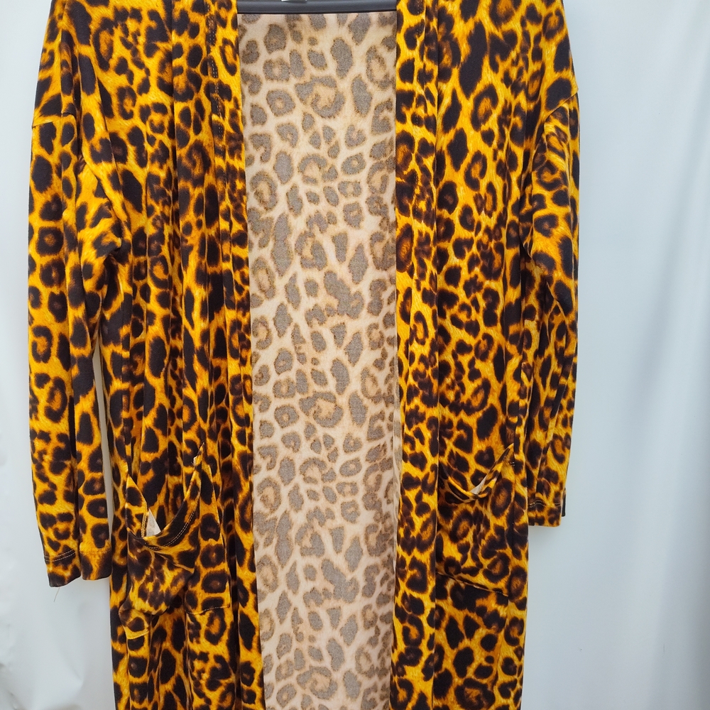 Brittany Black Leopard Print Cardigan